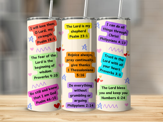 Christian Inspirational Quotes Stainless Steel Tumblers