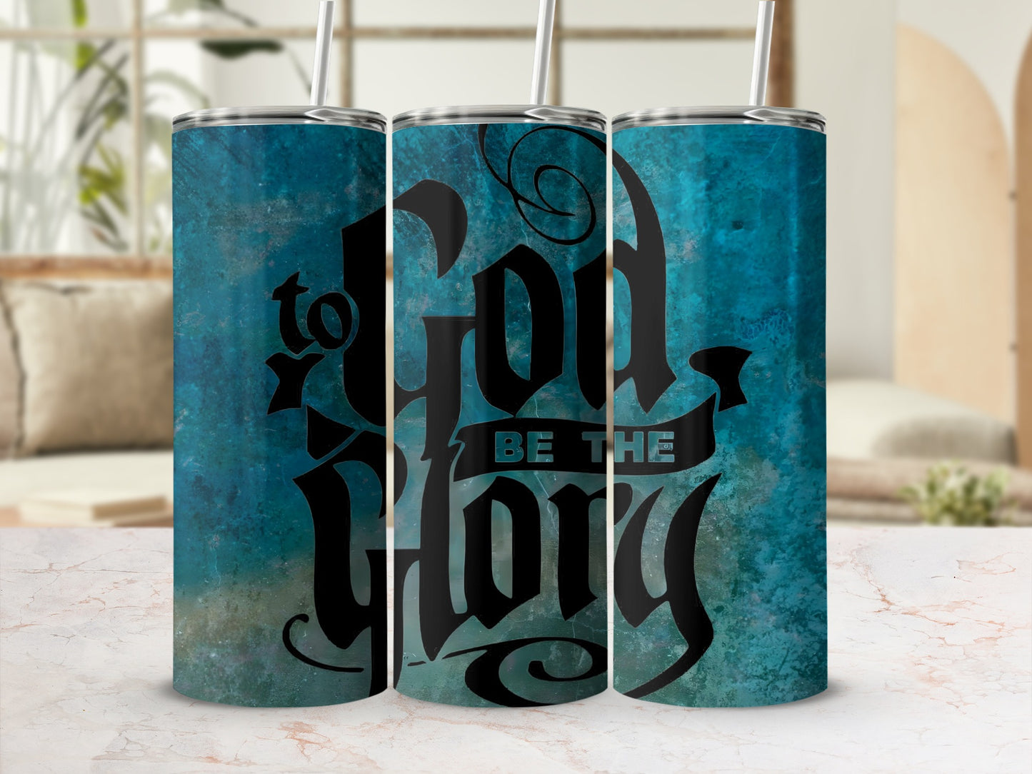 To God Be The Glory Inspirational Quote Tumbler