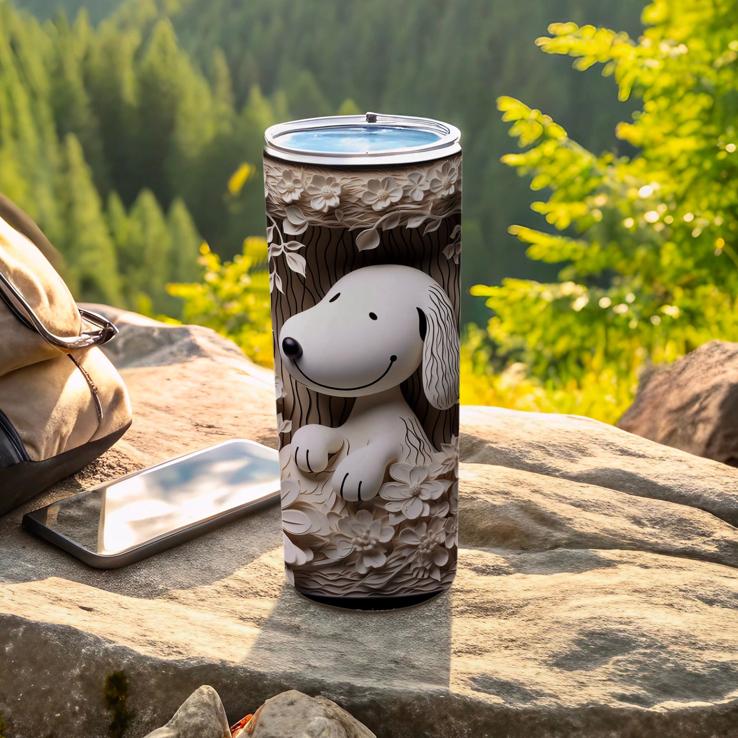 Cute Dog Design Stainless Steel Travel Tumbler Cup