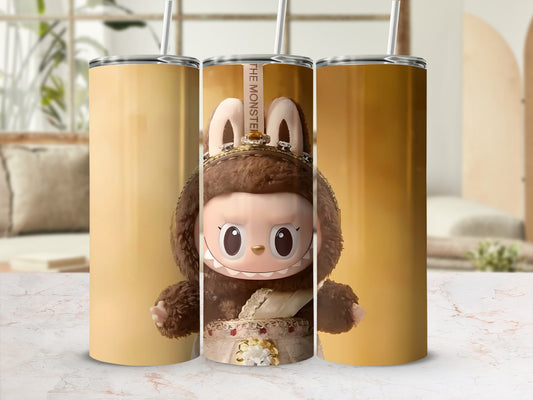 Cute Monster Bunny Tumbler with Straw Fun Drinkware