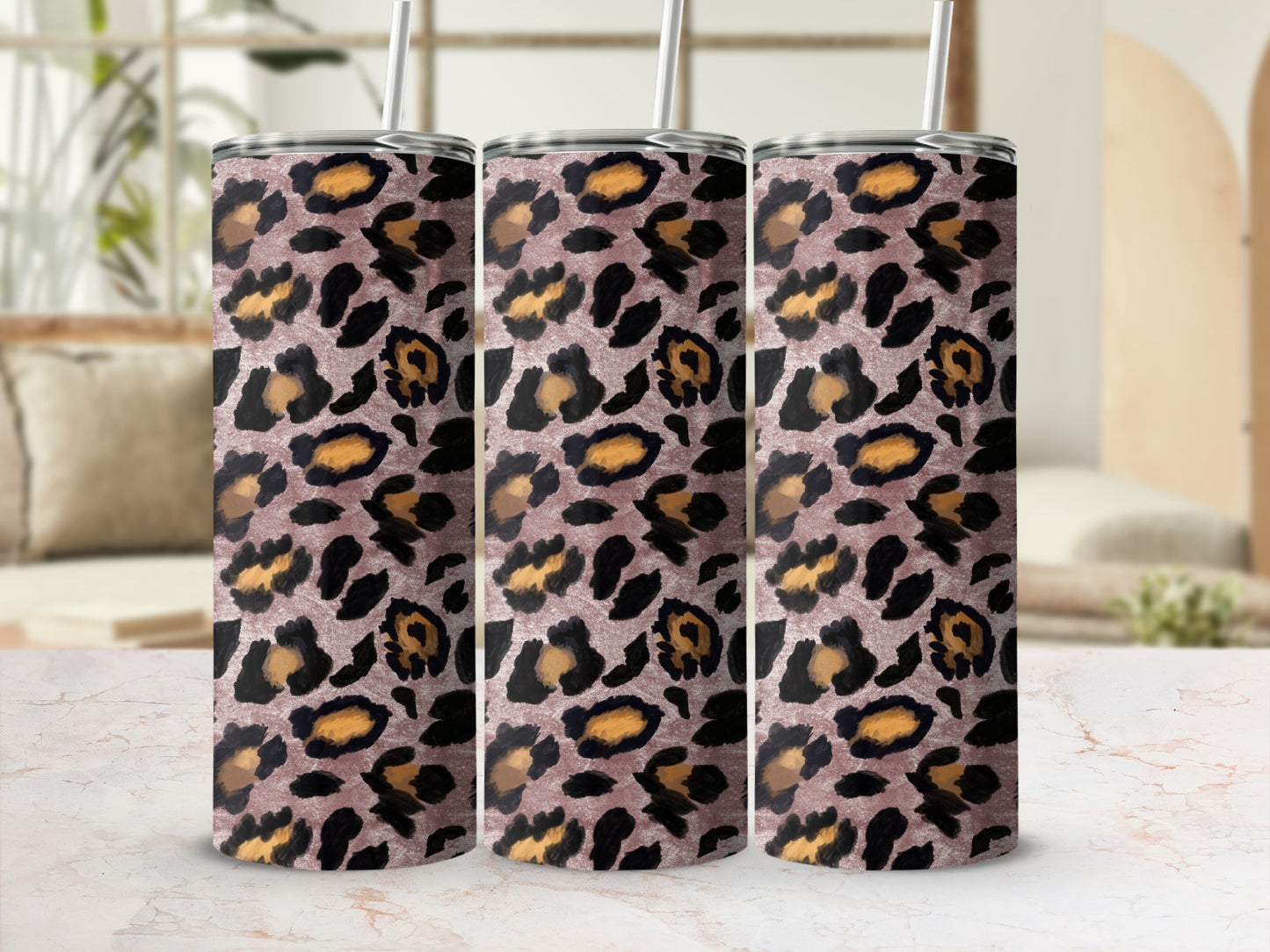 Stylish Leopard Print Tumbler for Trendy Drinkware