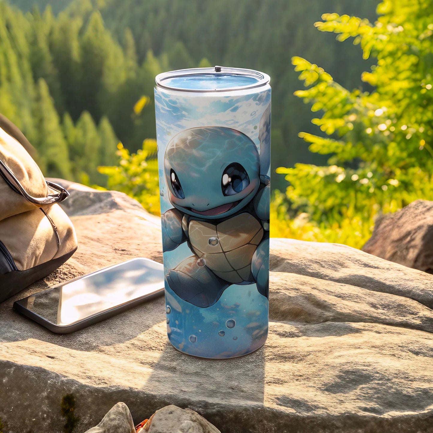 Cute Squirtle Themed Insulated Travel Tumbler