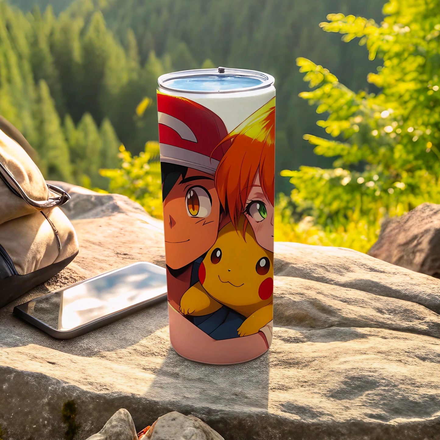 Anime Characters and Pikachu Design Tumbler