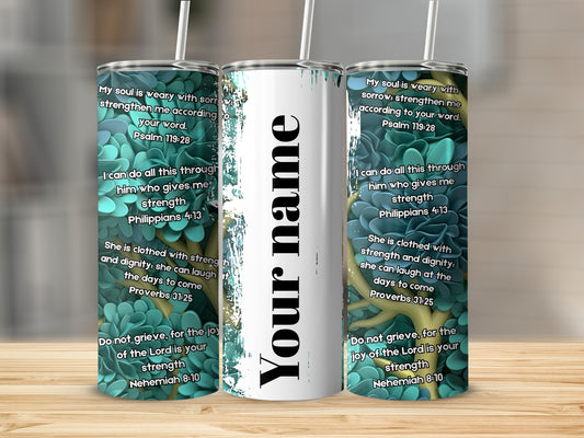 Bible Verse Insulated Tumbler with Straw