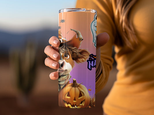 Halloween Dog and Jack-O-Lantern Tumbler Product
