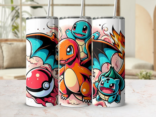 Cute Pokémon Characters with Pokéball Tumbler