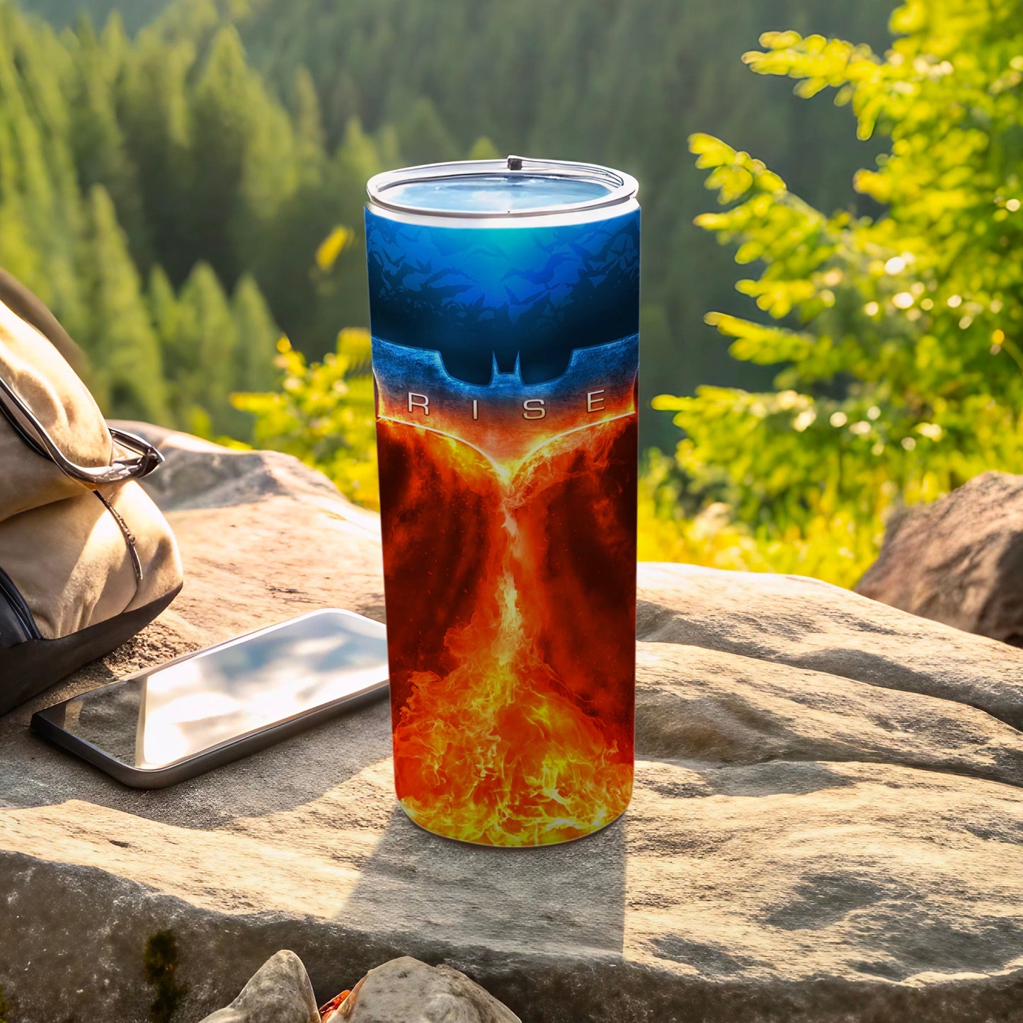 Batman Logo RISE Fire Bat Sky Design Tumbler product type