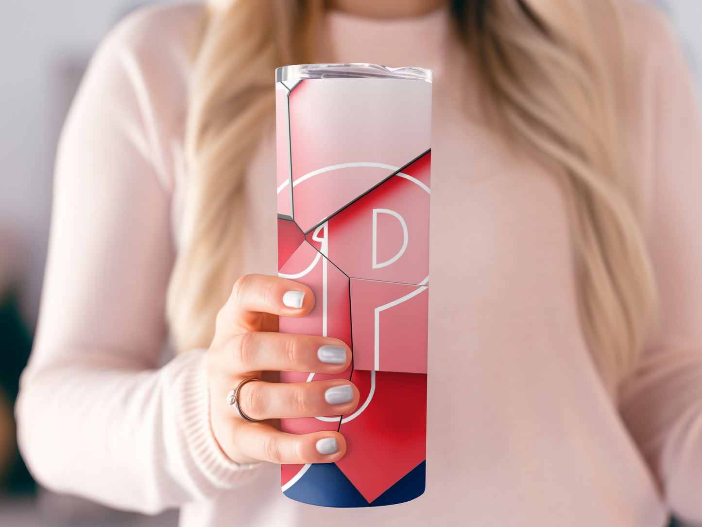 Phillies Team Logo Abstract Red and Blue Design Tumblers