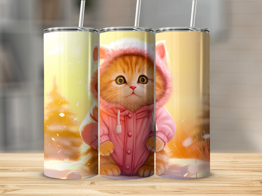 Charming Feline Pink Outerwear Snowy Background product type
Kitten, Cat, Orange Cat, Ginger Cat, Adorable, Cute, Pink Hoodie, Pink Jacket, Winter, Snow, Snowy Scene, Pet Lover, Animal Art, Feline, Furry Friend, Cartoon Cat, Illustration, Cozy, Charming, Kawaii