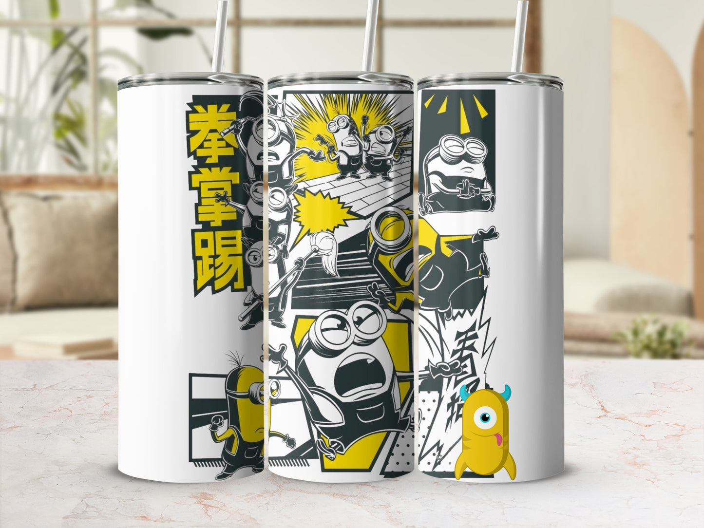 Cartoon Character Action Scene Tumbler