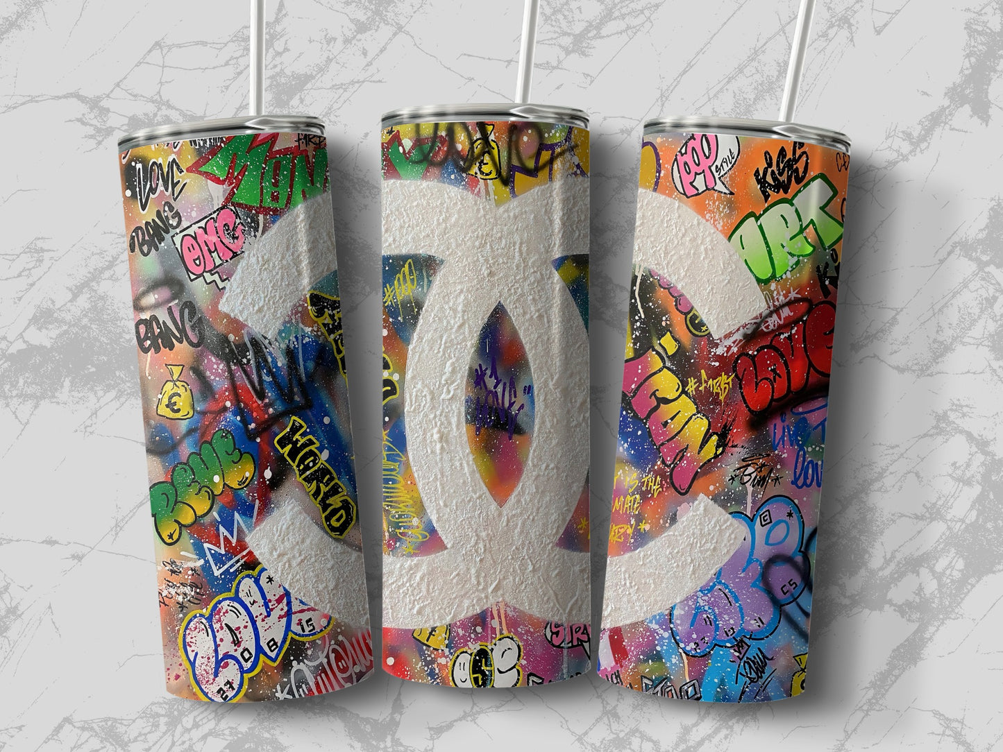 Colorful Graffiti Art Design Insulated Tumbler