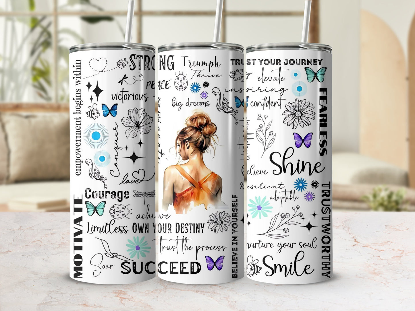 Empowerment Begins Within Inspirational Tumbler