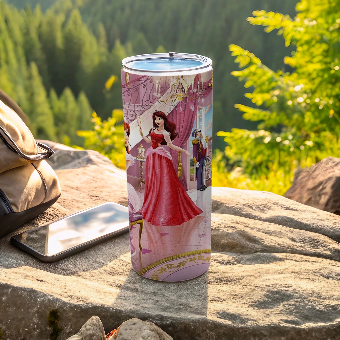 Princess Fantasy Scene Insulated Tumbler for Outdoor Adventures