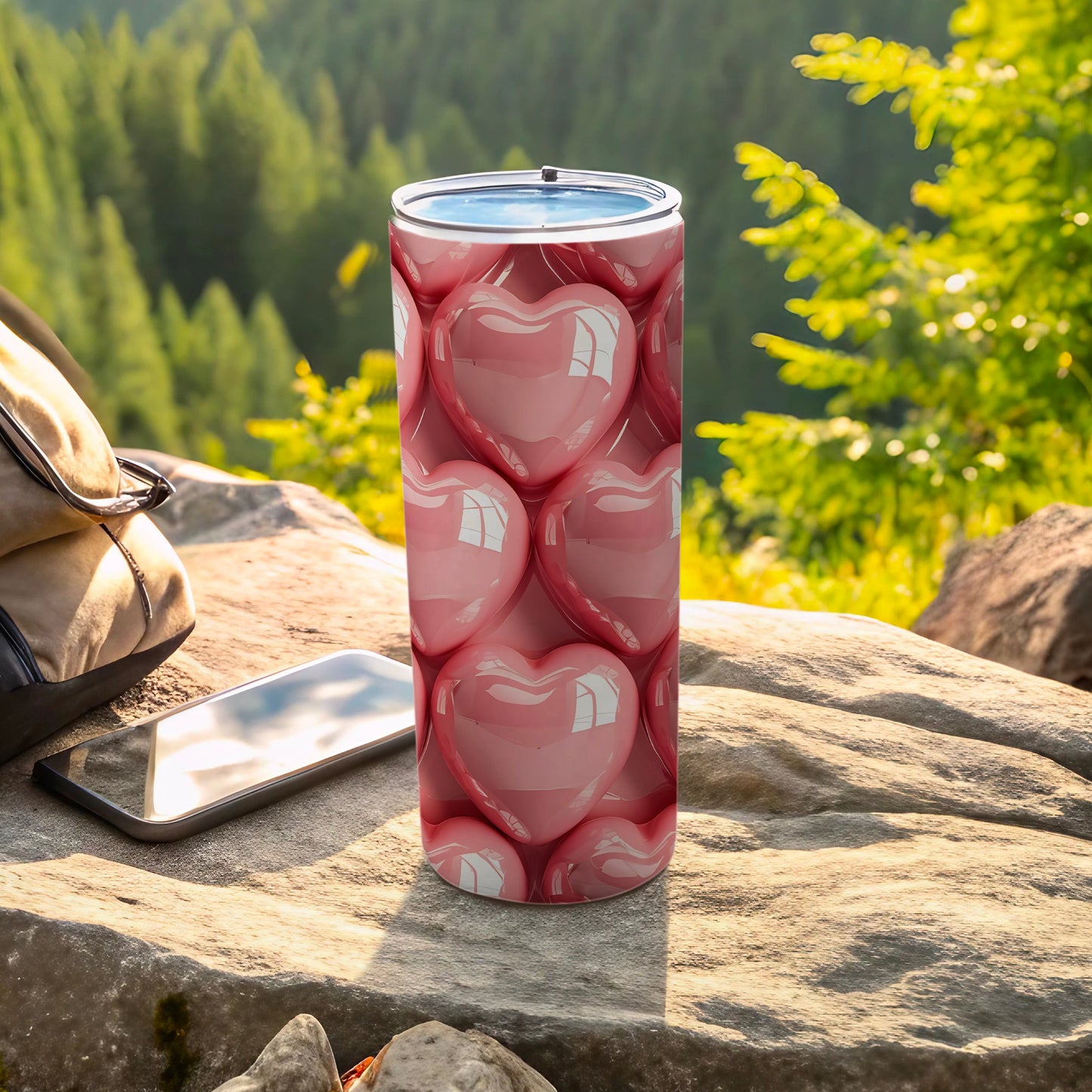 Pink Heart Pattern Outdoor Beverage Container product type