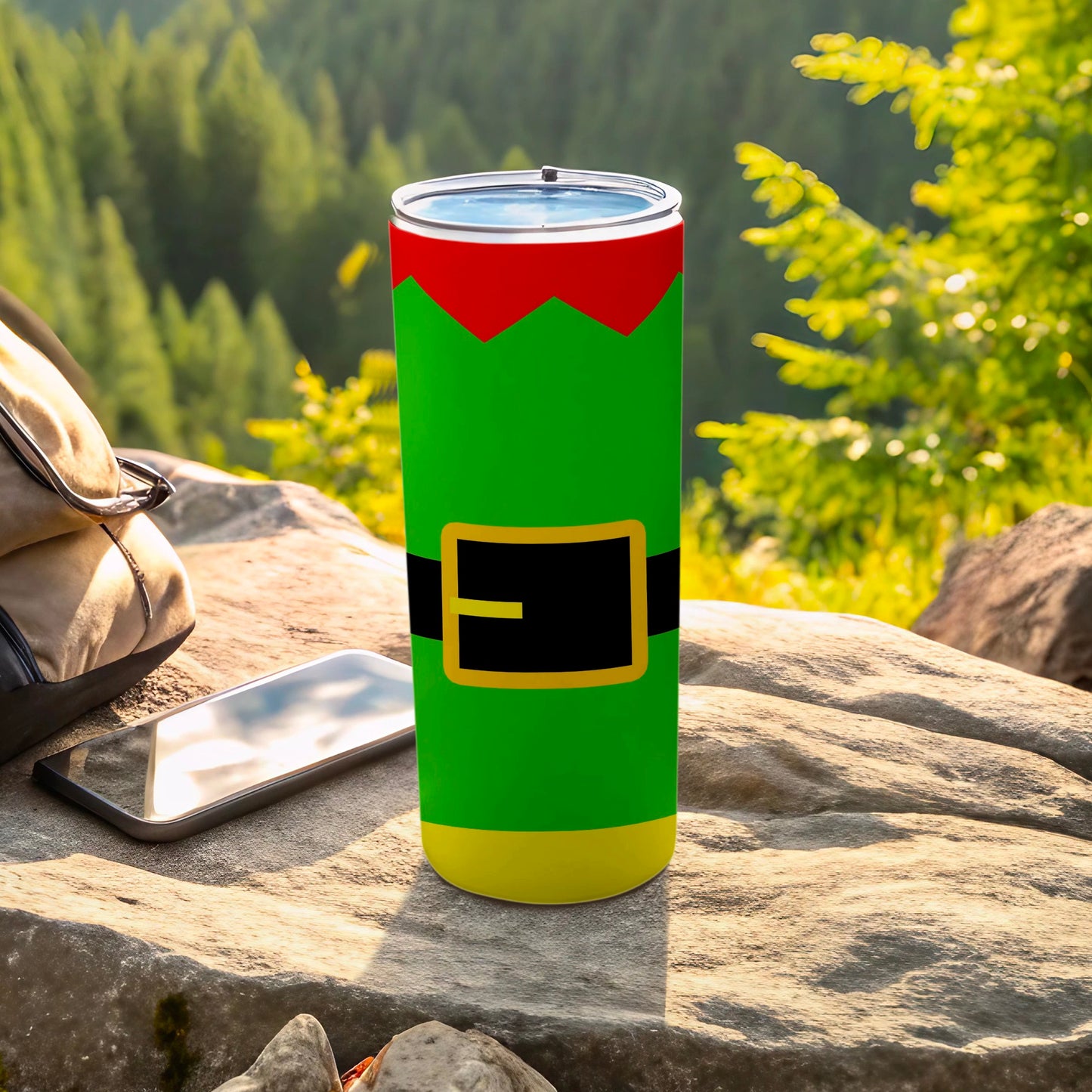 Elf Costume Design Green Red Gold Tumbler product type