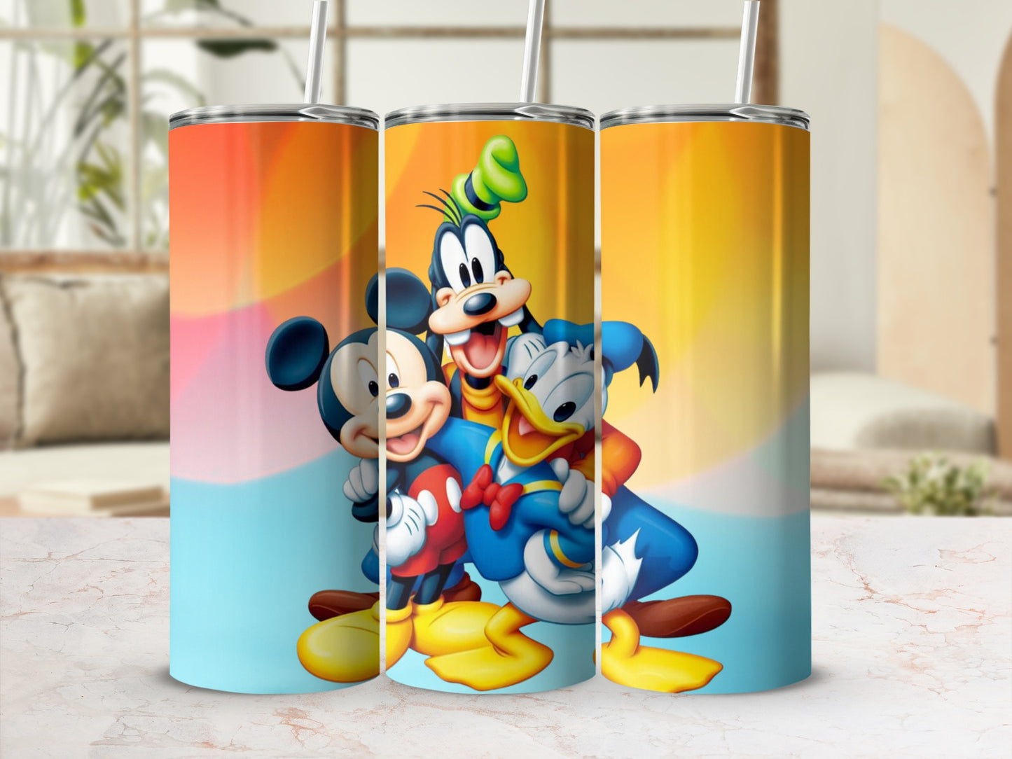 Vibrant Cartoon Character Tumbler with Colorful Design