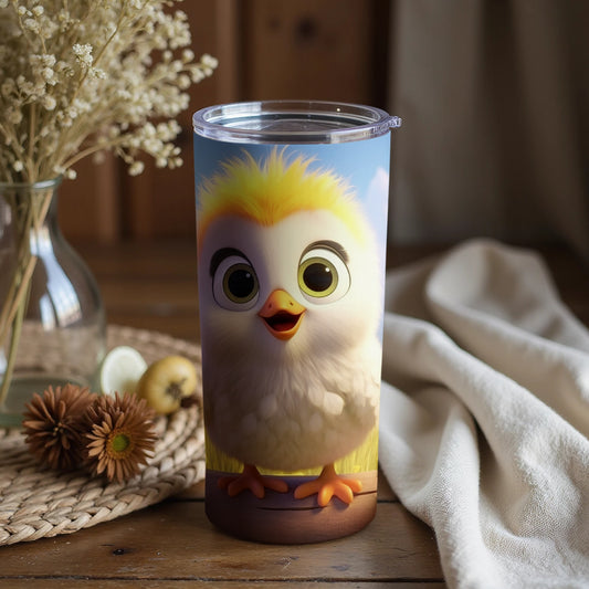 Adorable Chick Design Insulated Beverage Tumbler