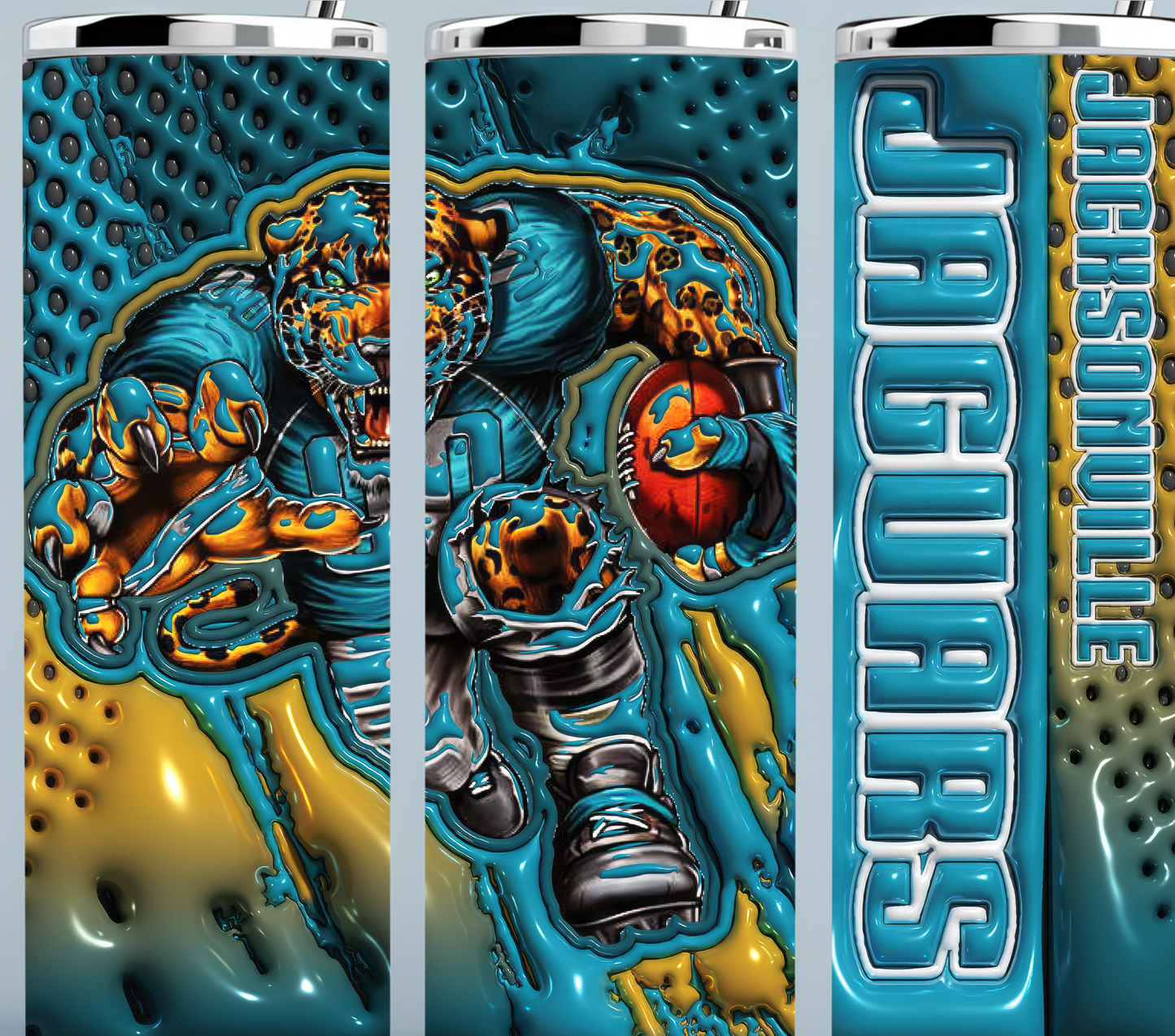 Jacksonville Jaguars football tumbler