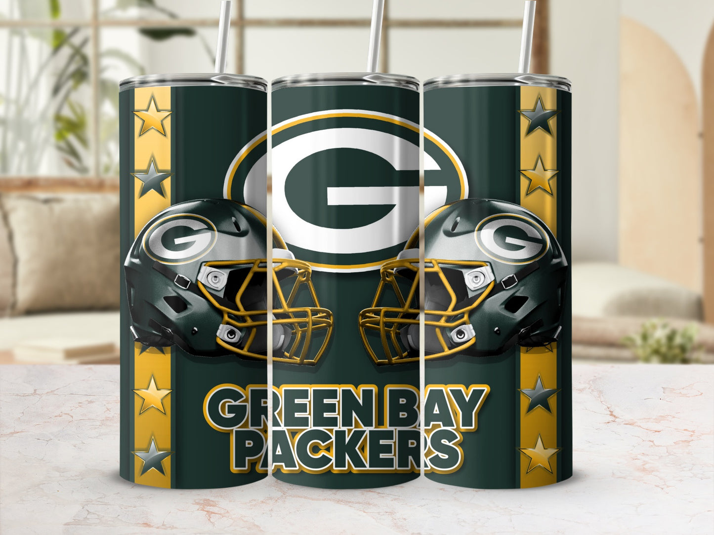 Green Bay Packers Football Helmets Sport Team Tumblers