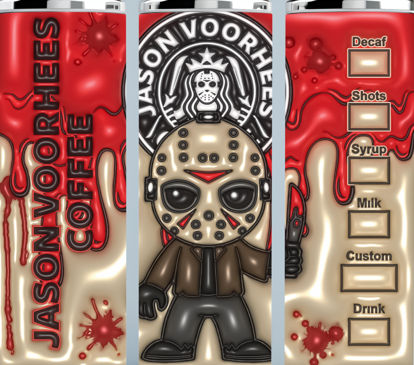 Jason Voorhees Starbucks Coffee tumbler