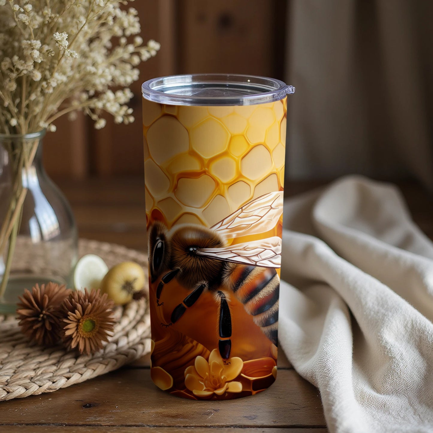 Honey Bee Honeycomb Design Slim Tumbler product type
Bee
Honeycomb
Honey
Tumbler
Drinkware
Nature
Wildlife
Summer
Flower
Yellow
Orange
Insect
Gift
Travel
Insulated
Cute
Pollinator
Sweet
Nectar
Outdoors