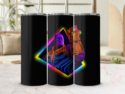 Thanos Infinity Gauntlet Glowing Neon Diamond tumbler product type