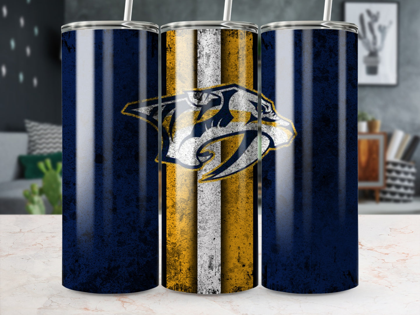 Nashville Predators Inspired Stainless Steel Tumbler