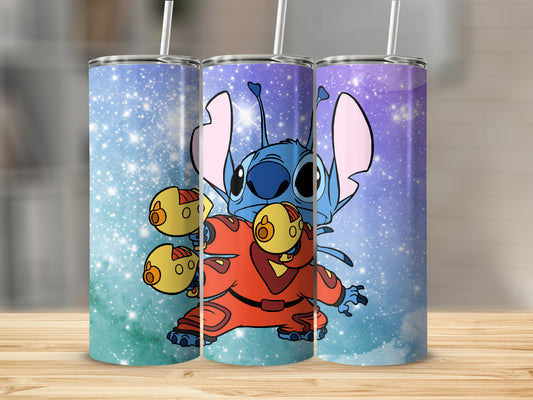 Stitch with Space Background Design tumbler