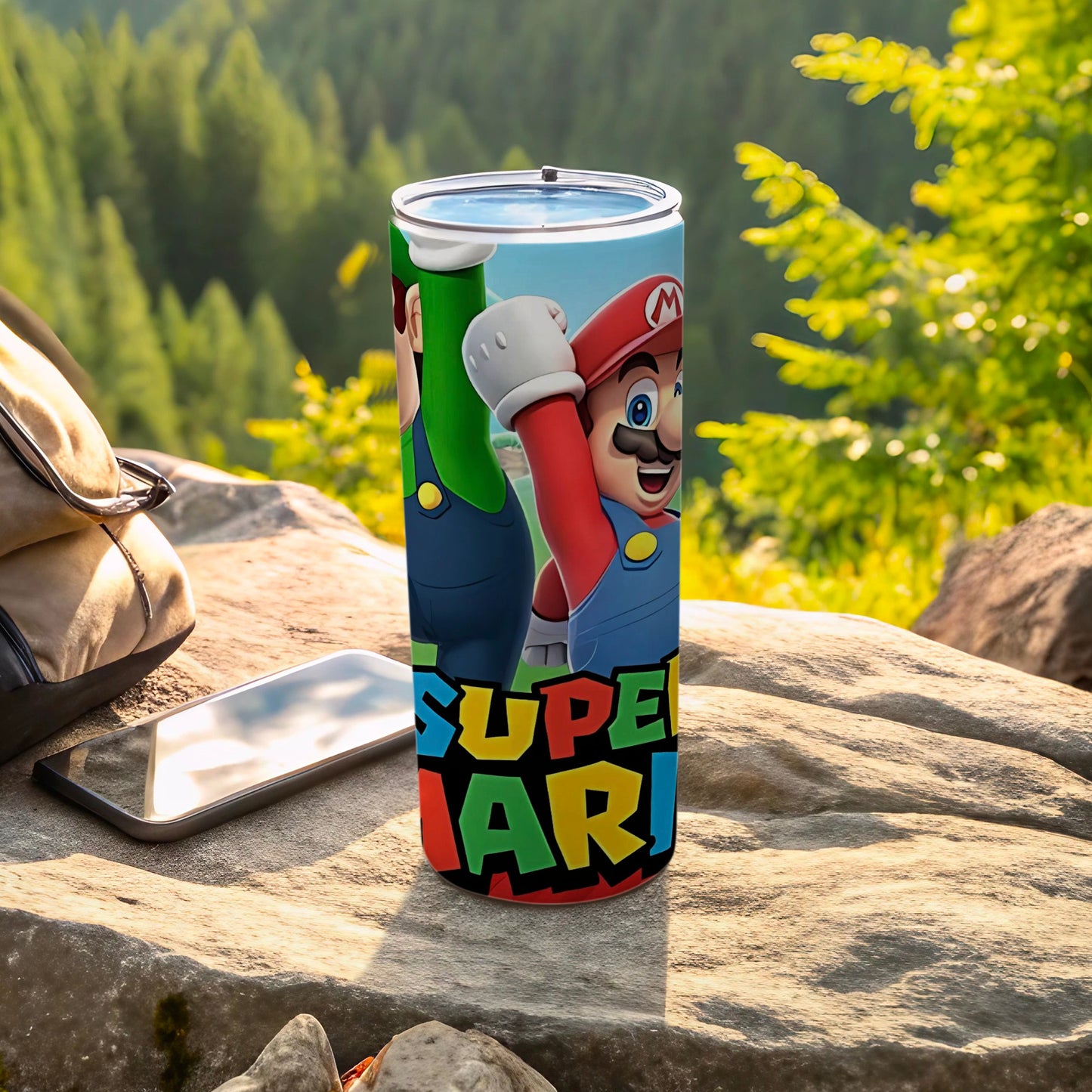 Super Mario Luigi Theme Tumbler for Gamers Drinkware