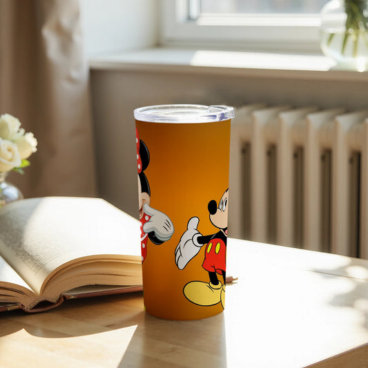 Colorful Tumbler with Iconic Cartoon Characters Design
