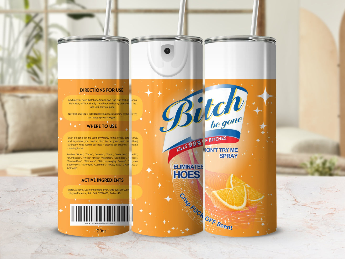 Bitch Be Gone Spray Eliminates Hoes Crisp Fuck Off Scent