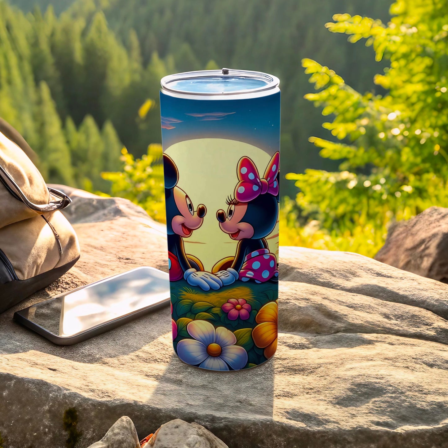 Adorable Cartoon Couple Scene Themed Tumbler