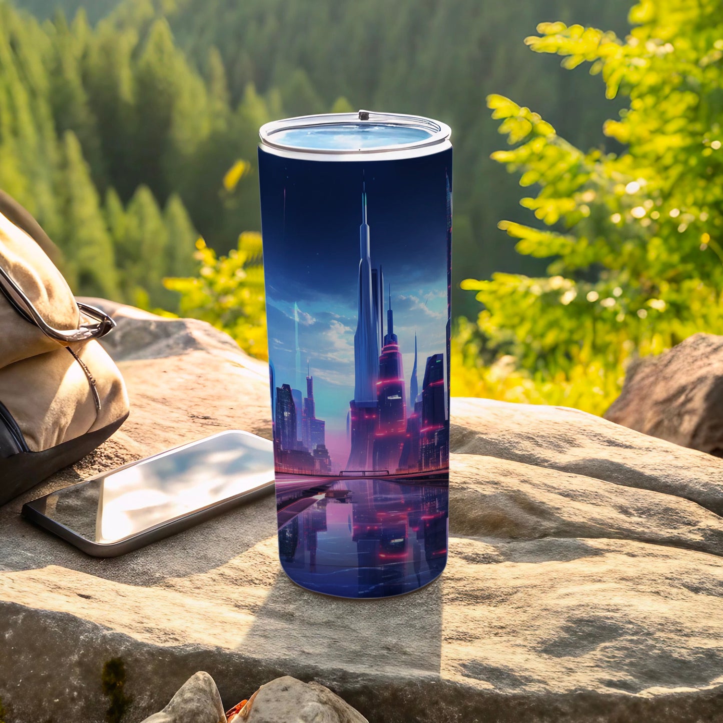 Futuristic Skyscrapers Design Insulated Tumbler