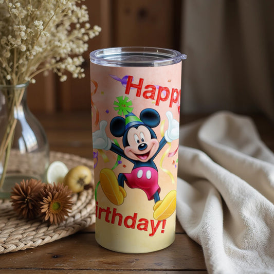 Happy Birthday Mickey Mouse tumbler