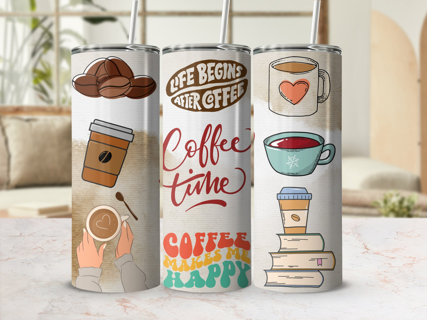Life Begins After Coffee Insulated Tumbler