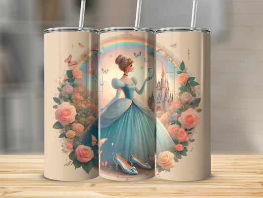 Beautiful Princess and Castle Themed Tumbler