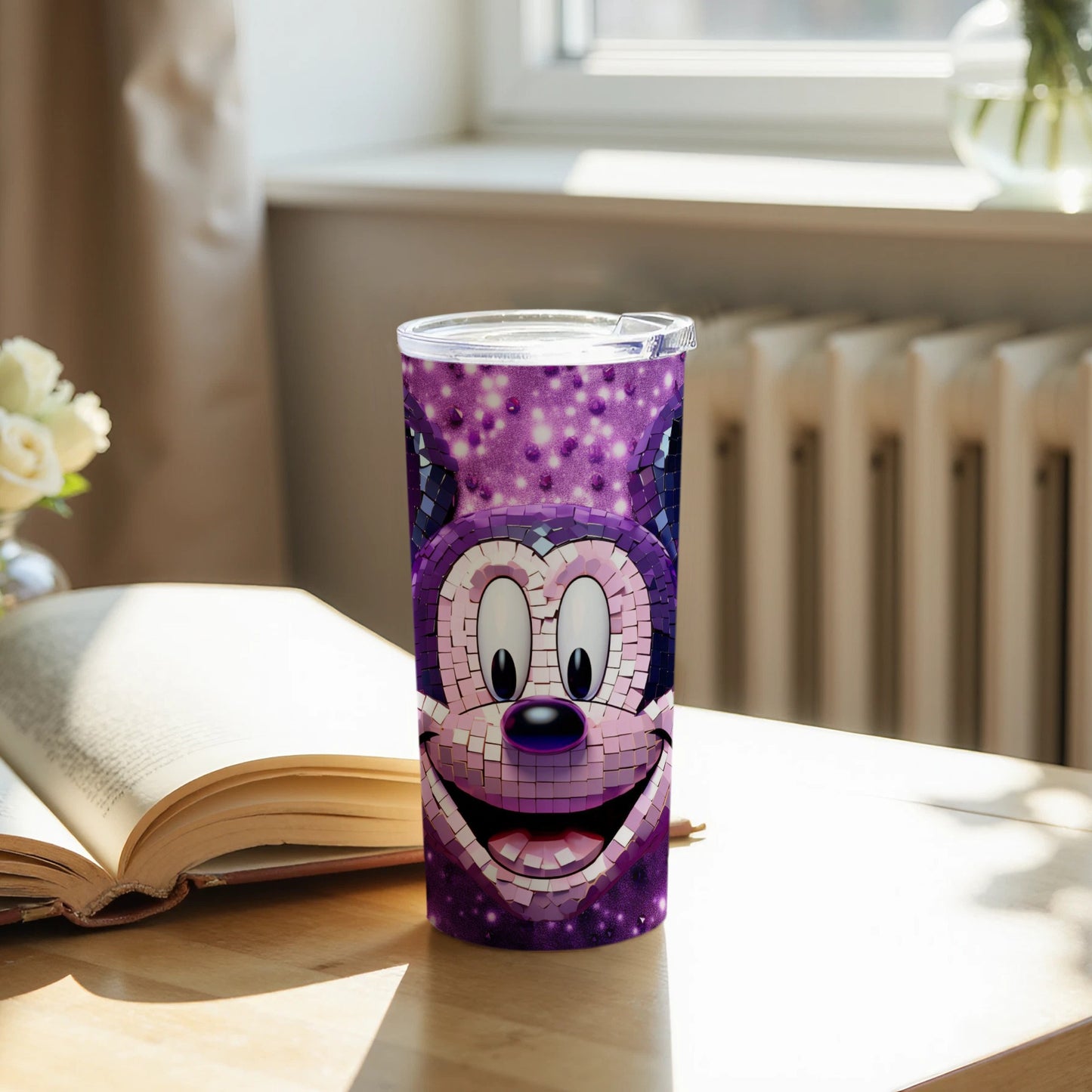 Purple Cartoon Character Insulated Tumbler for Drinks