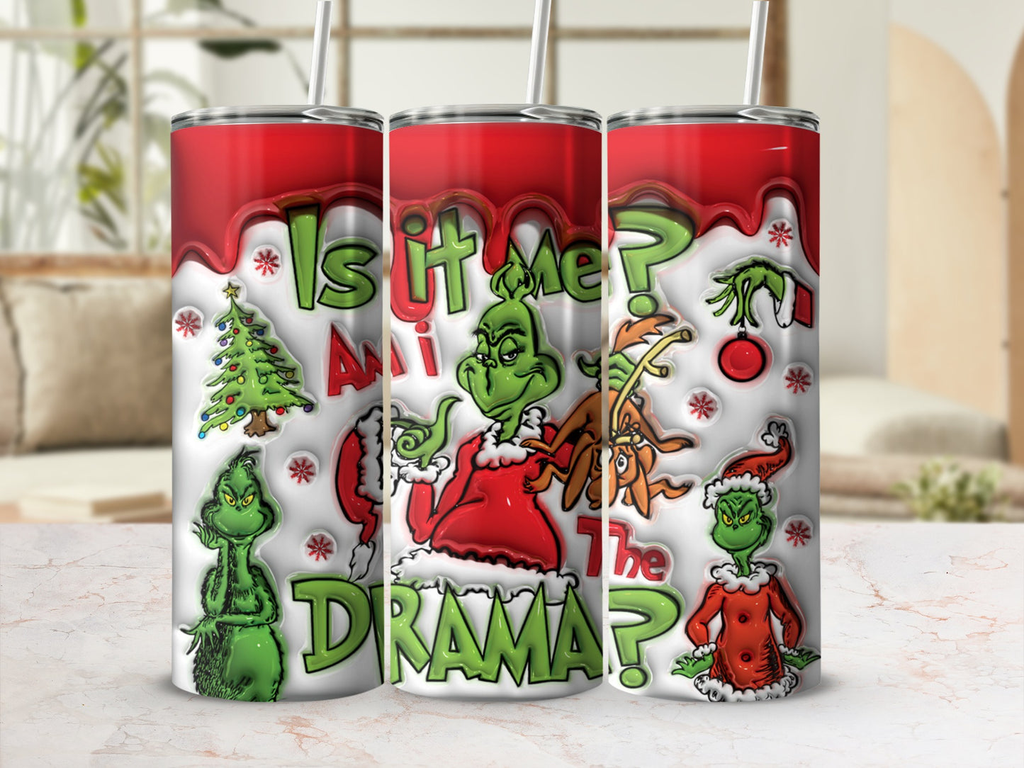 Is It Me Am I The Drama Christmas Tumbler