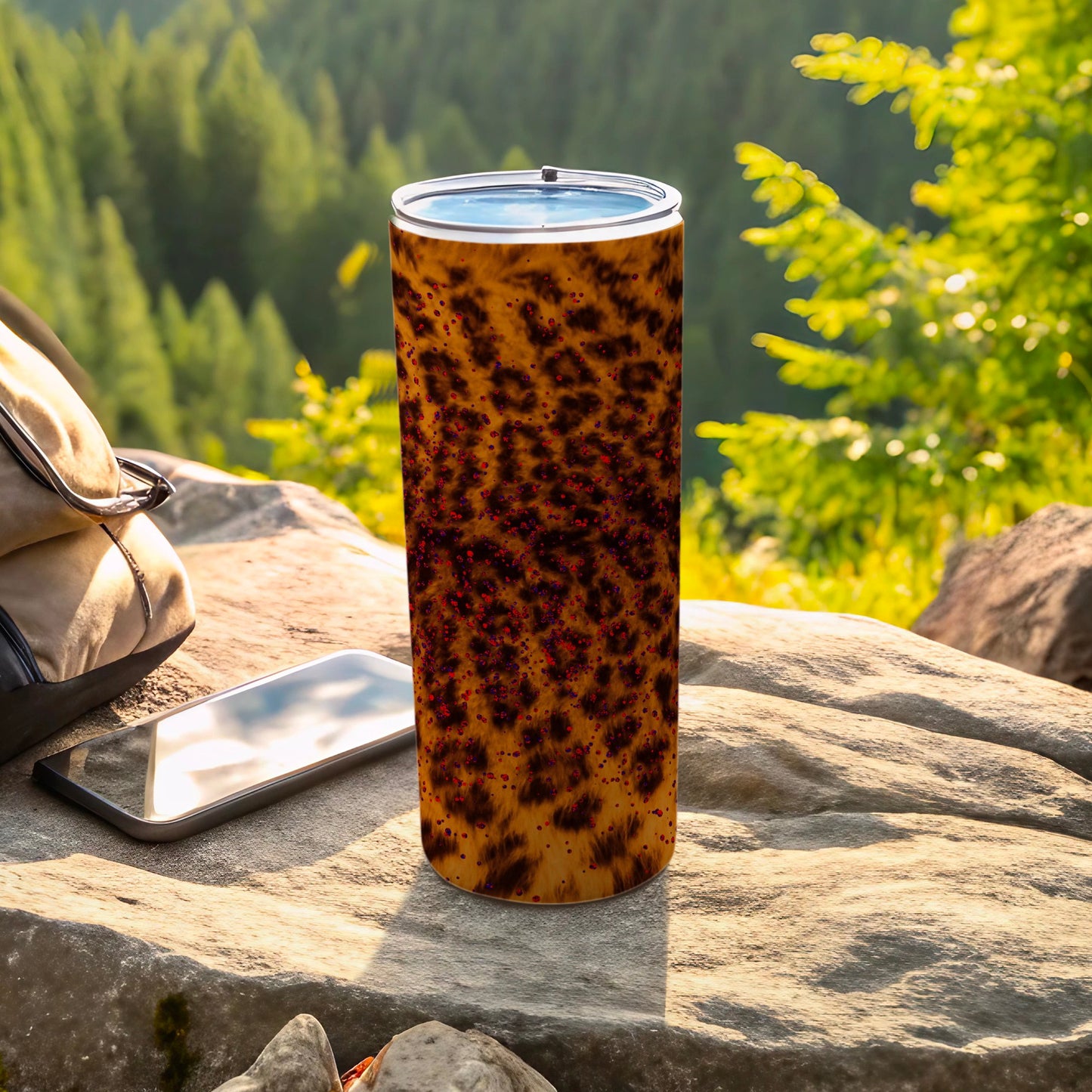 Leopard Print Stainless Steel Travel Tumbler