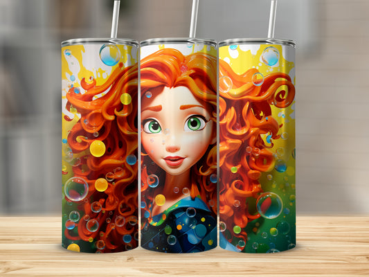 Vibrant Bubbly Red Haired Character Design Tumbler