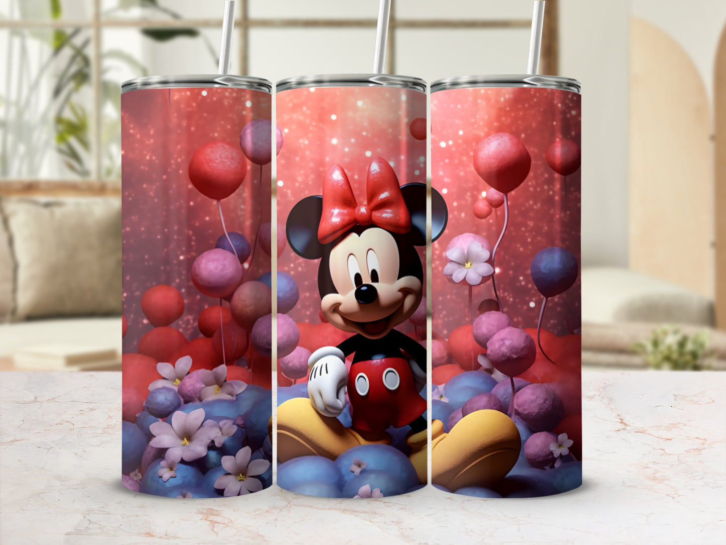 Minnie Mouse Personalized Skinny Tumbler 20oz