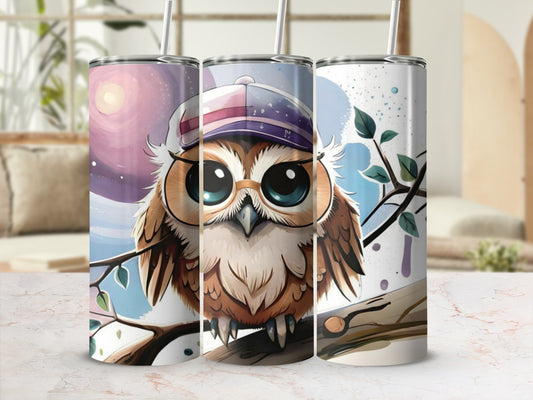 Colorful Cute Owl Design Tumbler for Nature Lovers