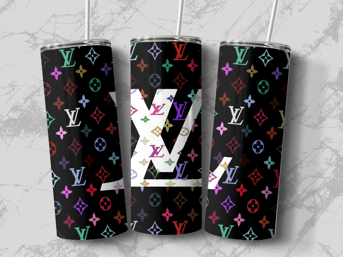 Vibrant Multicolor Pattern Tumbler for Stylish Design