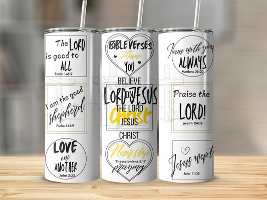 Bible Verses Inspire You Christian Tumbler
