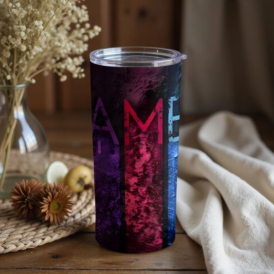 Vibrant Colorful Gradient Patterned Tumbler