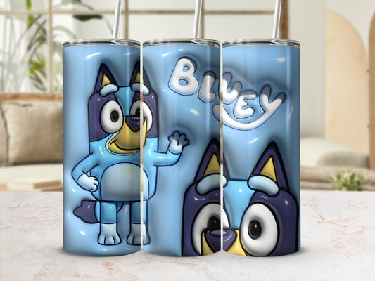 Bluey Cartoon Character Stainless Steel Tumbler