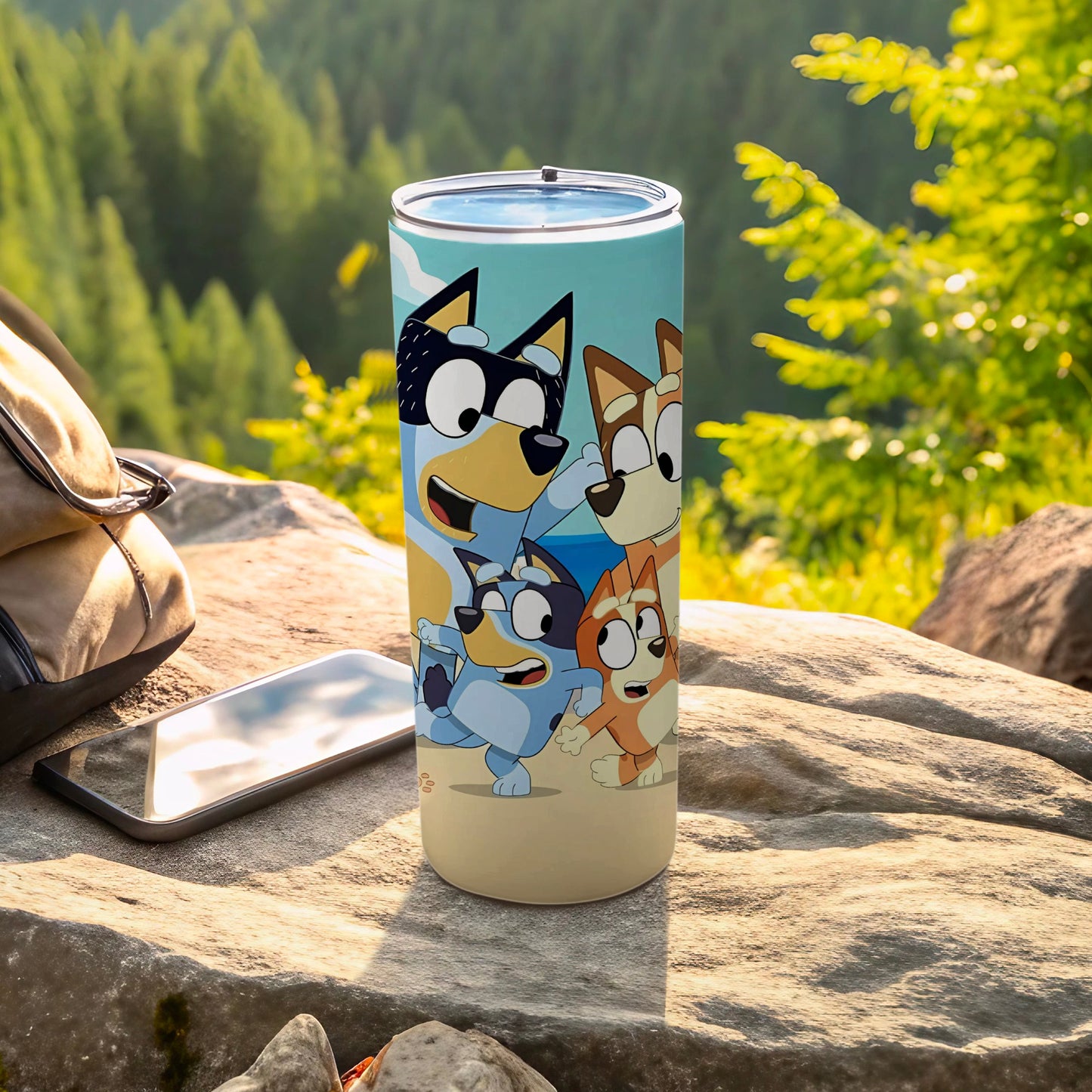 Fun Cartoon Dog Family Tumbler for Kids and Adults