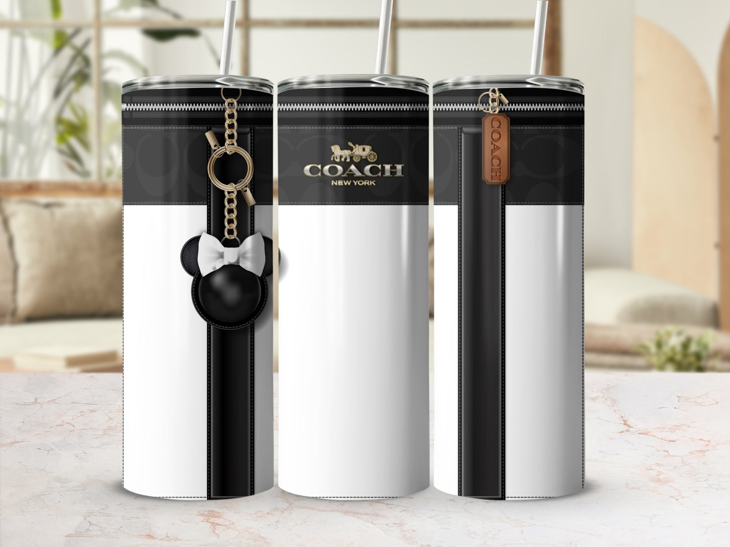 Sleek Coach New York Insulated Tumblers with Charms