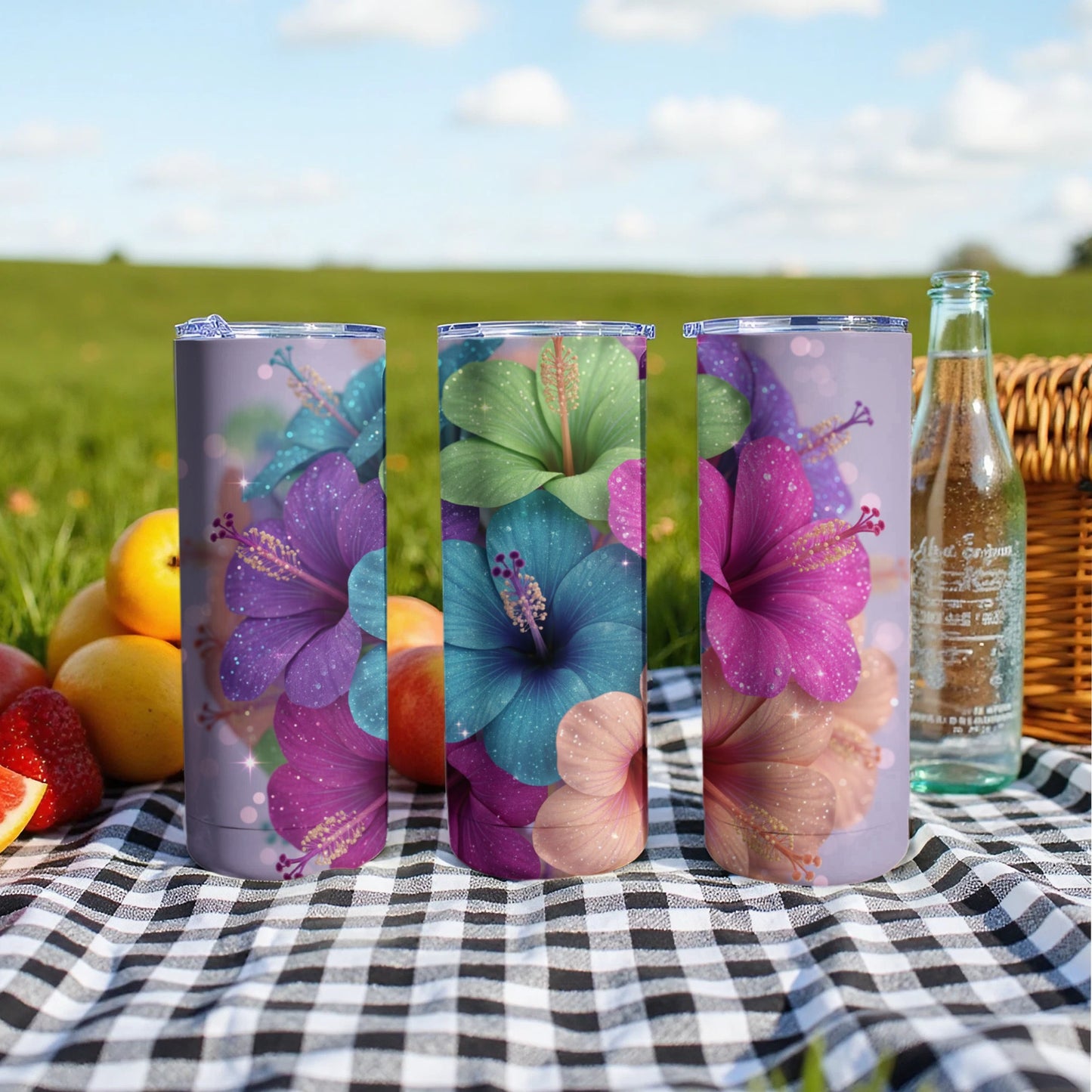 Colorful Floral Design Tumbler for All Occasions