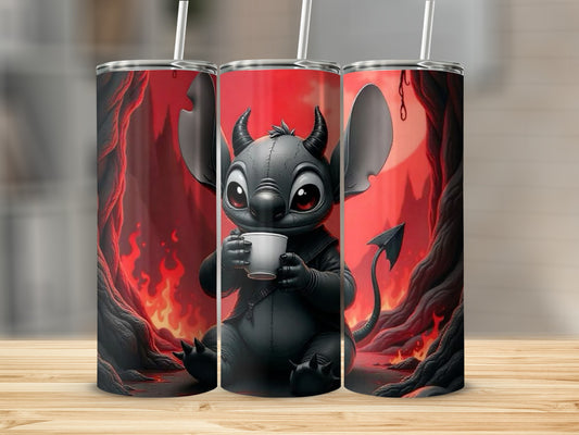 Cute Little Devil Cartoon Character Tumbler Product